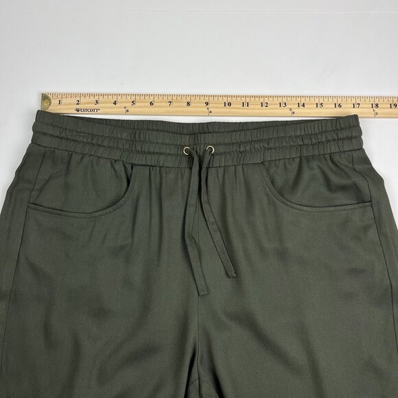 Chicos Women's Green Pull On Cargo Pocket Drawstring Ankle Pants - Picture 11 of 16